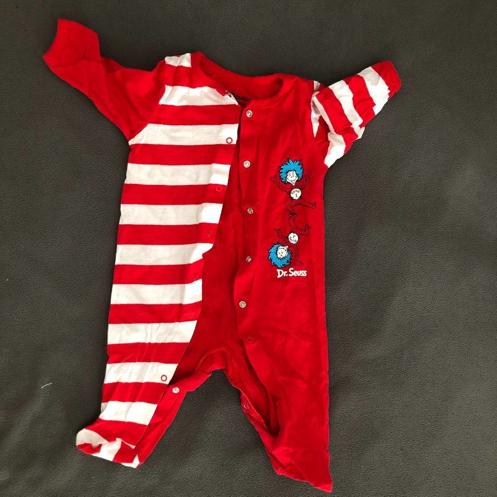 Dr. Seuss Thing 1 Thing 2 Footie Pajama